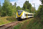 DB 1440 355 ist unterwegs als S1 von Titisee nach Seebrug, hier zwischen Feldberg-Bärental und Aha. (23.07.2023)