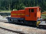 Diesel-Rangierlok von Henschel im Endbahnhof Seebrugg am Schluchsee/Schwarzwald,  juli 2010