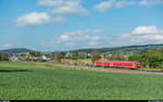 Ein 611er als IRE Singen - Basel passiert am 11. Mai 2018 das Einfahrsignal Wilchingen-Hallau. Auf der Linie Basel - Ulm werden die 611er derzeit durch umgebaute 612er in gelb-schwarz ersetzt.