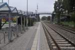 RADOLFZELL am Bodensee (Landkreis Konstanz), 28.09.2014, Bahnhof Haselbrunn an der Bahnstrecke Radolfzell - Mengen (vormals Hegau-Ablachtal-Bahn)