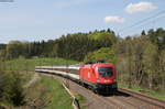 1116 124 mit dem IC280/RE 50280 (Zürich HB/Singen(Htw)-Stuttgart Hbf) bei Eutingen 22.4.18