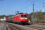 120 101-1 und V100 2335 mit dem Pendelzug zu den Rottweiler Dampfloktagen, Rottweil 14.10.18