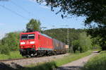 185 093-2 mit dem EZ 45175 (Kornwestheim Rbf-Wolfurt) bei Neufra 3.6.19