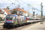 1116 157 mit IC 187 Stuttgart-Singen am 12.03.2020 in Stuttgart-Vaihingen. 