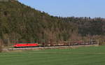 185 114-6 und 185 094-0 mit dem EZ 41690(Schaffhausen GB-Kornwestheim Rbf) bei Neckarhausen 6.4.20