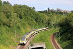 442 707+xxx als RE Stuttgart-Freudenstadt/Rottweil am 22.07.2020 bei Stuttgart-Österfeld. Der Standpunkt befand sich auf der weißen Brücke. 