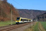622 314-3 und 622 316-7 als DbZ 86284 (Hechingen-Rottweil) in Grünholz 25.11.20