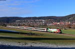 1116 159  150 Jahre Brennerbahn  mit dem IC 280/RE 50280 (Zürich HB/Singen(Htw)-Stuttgart Hbf) bei Möhringen 27.11.20