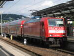 DB 146 219-1 vor einem RE nach Stuttgart Hbf bei der Einfahrt in Rottweil.