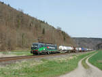 Grünholz - 13. April 2022 : ELL Lok 193 259 mit einem umgeleiteten KLV in Richtung Süden unterwegs.