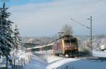 120 159-9  175 Jahre deutsche Eisenbahn  mit dem IC 280 (Zrich HB-Stuttgart Hbf) bei Mhringen 26.12.10