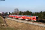 RE 19043 (Stuttgart Hbf-Singen(Hohentwiel)) mit Schublok 146 219-1 bei Rottweil 5.3.11