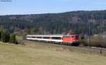 110 452-0 mit dem IC 280 (Zrich HB-Stuttgart Hbf) bei Mhringen 20.3.11