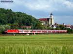 143 106 mit D 1584 von Horb nach Stuttgart Hbf nahe Herrenberg - 12.05.2011