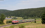 218 833-2 mit dem IC 185 (Stuttgart Hbf-Zürich HB) bei Möhringen 8.7.16