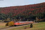 111 162-4 mit dem RE 19037 (Stuttgart Hbf-Singen(Htw)) bei Möhringen 28.10.16