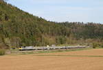 263 006-9 mit einem Aushubzug bei Neckarhausen 24.4.17