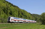 RE 51935 (Stuttgart Hbf-Singen(Htw)) mit Schublok 146 554-1 bei Sulz 16.5.17