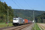 186 457-8 mit dem DGS 98586 (Kaldenkirchen-Schaffhausen PB) in Grünholz 21.9.17