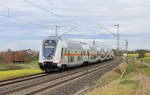 IC Stuttgart-Singen gäubahntypisch in dieser Richtung steuerwagengeführt am 11.11.2018 bei Eutingen im Gäu.