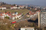 Unbekannte 1X16 mit IC 187 nach Zürich am 25.01.2022 im Stuttgarter Norden.