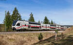 4110 103  Allgäu  als IC 183 / RE 50183 (Oberndorf - Zürich HB/Singen) bei Hattingen 20.3.24