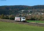 Kracher 1 des Tages:  185 666-5 von Lokomotion als Tfzf ***** (Radolfzell -XXX) bei Mhringen 27.10.09