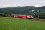 146 227 mit RE 19612 bei Mhringen (21.07.2010)