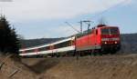 181 210-6 mit dem IC 280 (Zrich HB-Stuttgart Hbf) bei Mhringen 10.3.12