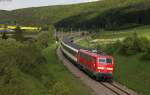 111 047-7 mit dem IC 281 (Stuttgart Hbf-Zrich HB) bei Mhringen 2.6.13