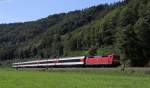 181 214-8  Mosel  mit dem IC 186 (Zrich HB-Stuttgart Hbf) bei Sulz 17.8.13