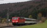 181 205-6 mit dem IC 183 (Stuttgart Hbf-Zürich HB) bei Möhringen 8.11.13