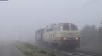 218 105-5 mit 93 1360 als Tfzf 83574 (Blumberg-Zollhs-Rottweil) bei Weilheim  3.10.14