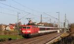 181 204-9 mit dem IC 187 (Stuttgart Hbf-Zürich HB) bei Eutingen 23.11.14