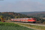 111 019-6 und 111 049-3 mit dem RE 19034 (Singen(Htw)-Stuttgart Hbf) bei Eutingen 27.10.16