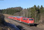 RE 19033 (Stuttgart Hbf-Singen(Htw)) mit Schublok 111 050-1 bei Eutingen 25.2.17