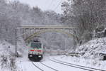 Am 10.01.2019 zieht 146 560 IC/RE Stuttgart-Singen über die Stuttgarter Panoramabahn durch den ehemaligen Haltepunkt Wildpark.