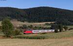 101 041-2 mit dem IC 2180/RE 52180 (Singen(Htw) - Rottweil) bei Rietheim 8.8.22