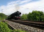 125 Jahre G�ubahn - Zu den festlichkeiten am 12.09.2004 schickte die GES ihre 50 3636 mit dem  Sofaz�gle , welches normalerweise auf der Strecke N�rtingen - Neuffen zu Hause ist, auf die G�ubahn, und