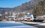 IC 2288 / RE 52288 (Singen - Stuttgart Hbf) geschoben von 146 583 bei Aistaig 15.2.25  