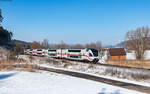 4010 106 als IC 483 / RE 50483 (Böblingen - Zürich HB / Singen) bei Neufra 15.2.25
