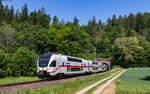 4010 105 als IC 185 / RE 50185 (Stuttgart Hbf - Zürich HB / Singen) bei Talhausen 12.6.25
