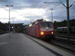 IC 489 mit planm��ig BR 120 nach Z�rich hier Bahnhof Rottweil am 06.
