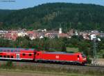146 213-4 mit dem RE 19612 (Singen(Hohentwiel)-Stuttgart Hbf) vor M�hringens Kulisse 8.9.09