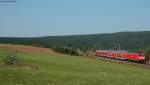 RE 19605 (Stuttgart Hbf-Singen(Hohentwiel)) mit Schublok 146 217-5 bei M�hringen 10.9.09