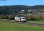 Kracher 1 des Tages:  185 666-5 von Lokomotion als Tfzf ***** (Radolfzell -XXX) bei M�hringen 27.10.09