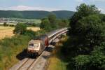 120 159 (175 Jahre Deutsche Eisenbahn) mit IC 184 vor Balgheim (21.07.2010)