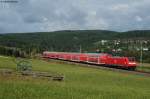RE 19605 (Stuttgart Hbf-Singen(Hohentwiel)) mit Schublok 146 216-7 bei M�hringen 29.8.10