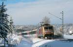 120 159-9  175 Jahre deutsche Eisenbahn  mit dem IC 280 (Z�rich HB-Stuttgart Hbf) bei M�hringen 26.12.10