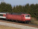 120 149-0 mit dem IC 185 (Stuttgart Hbf-Z�rich HB) bei Rottweil 5.3.11